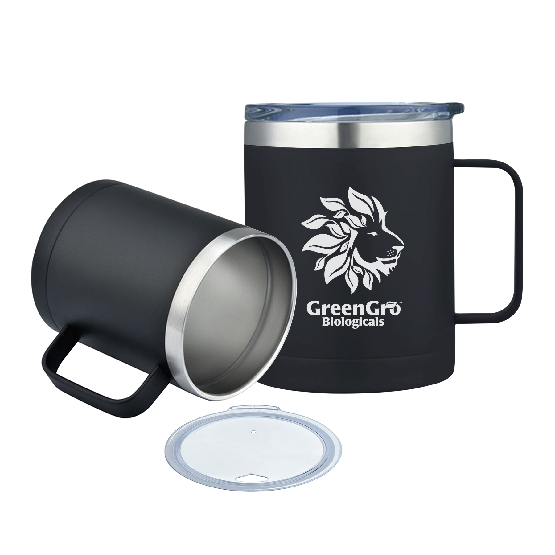 14oz. Stainless Steel Vacuum Camping Mug w/Handle 19