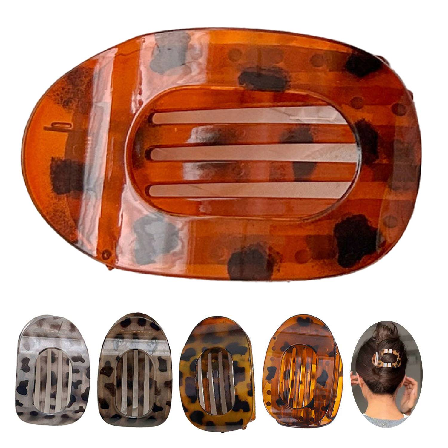 Oval Flat Hair Clips 3