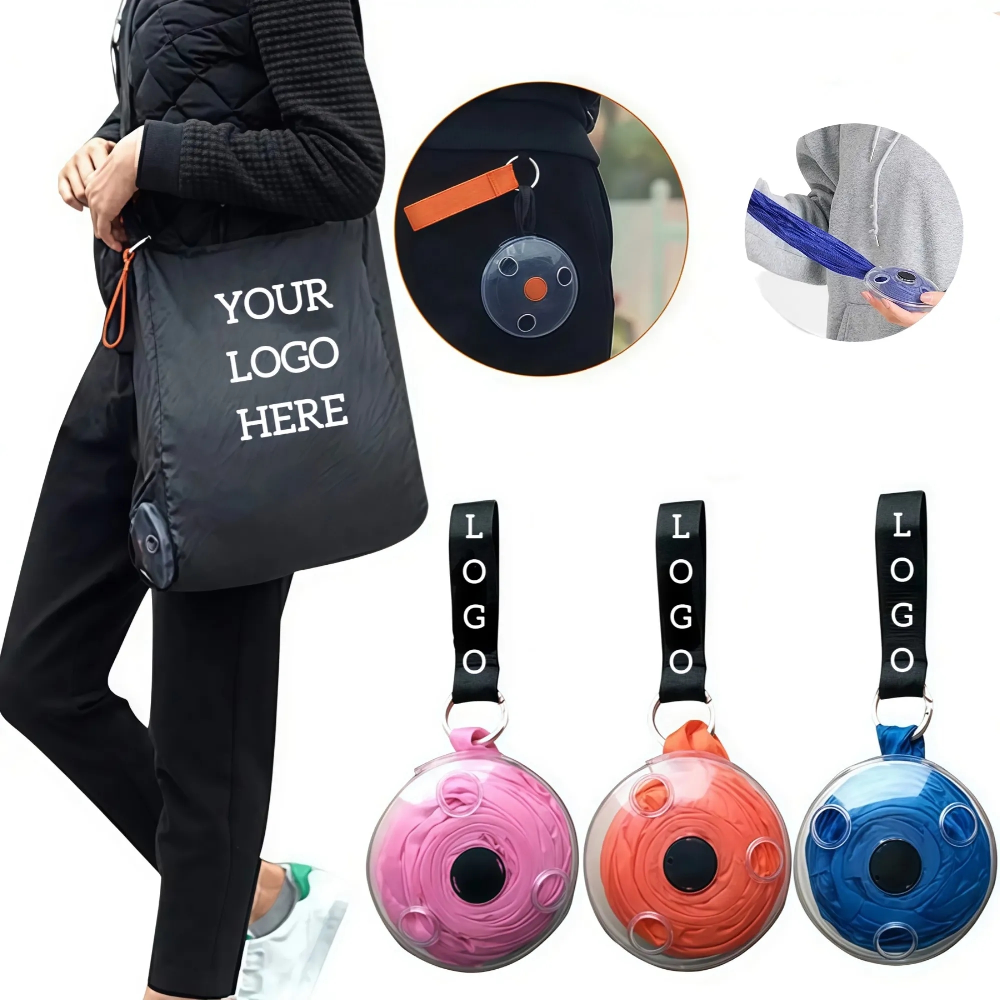 Compact Disc-Shaped Foldable Bag 3