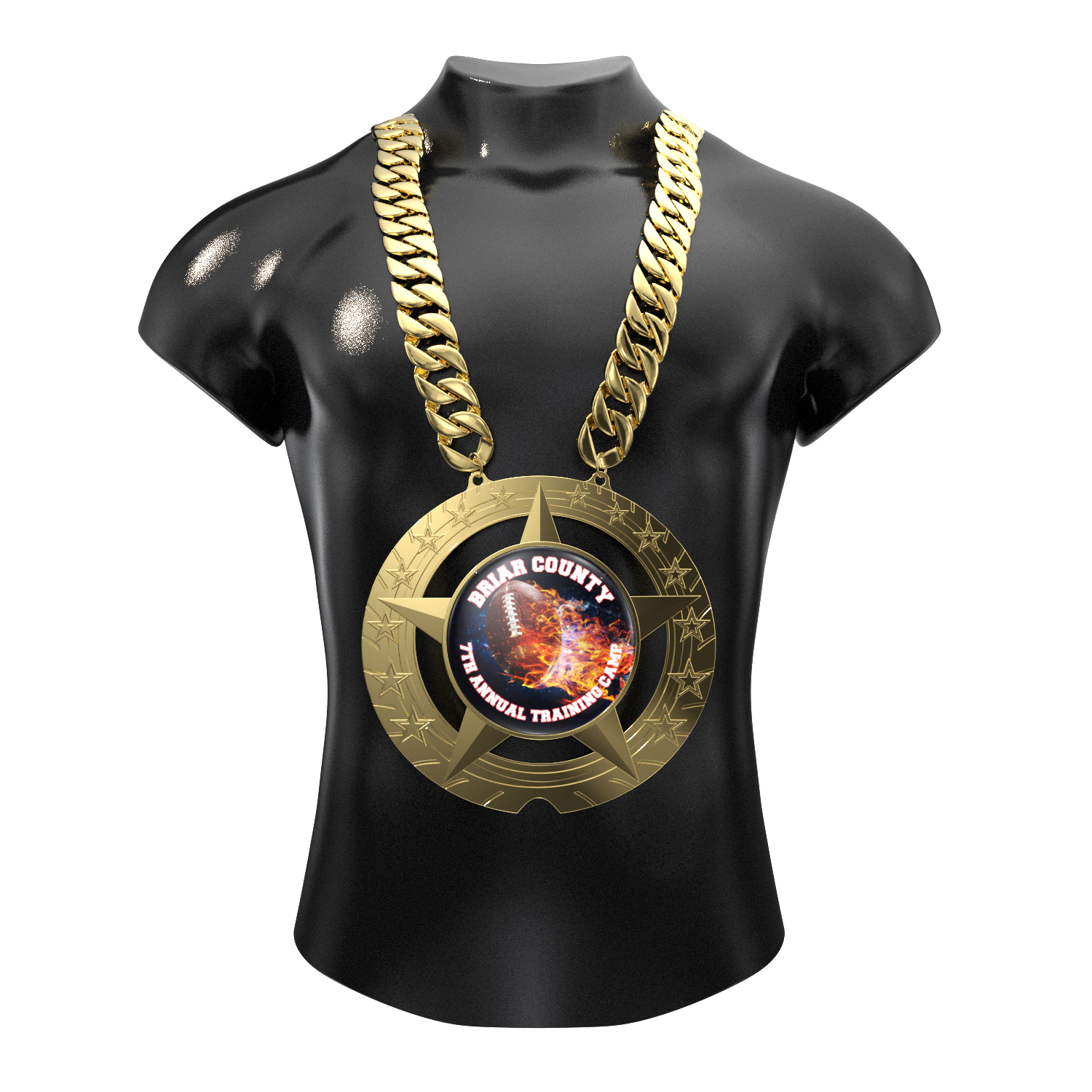 Express Vibraprint® Super Star Champ Chain Medal w/ Plastic Chain 13