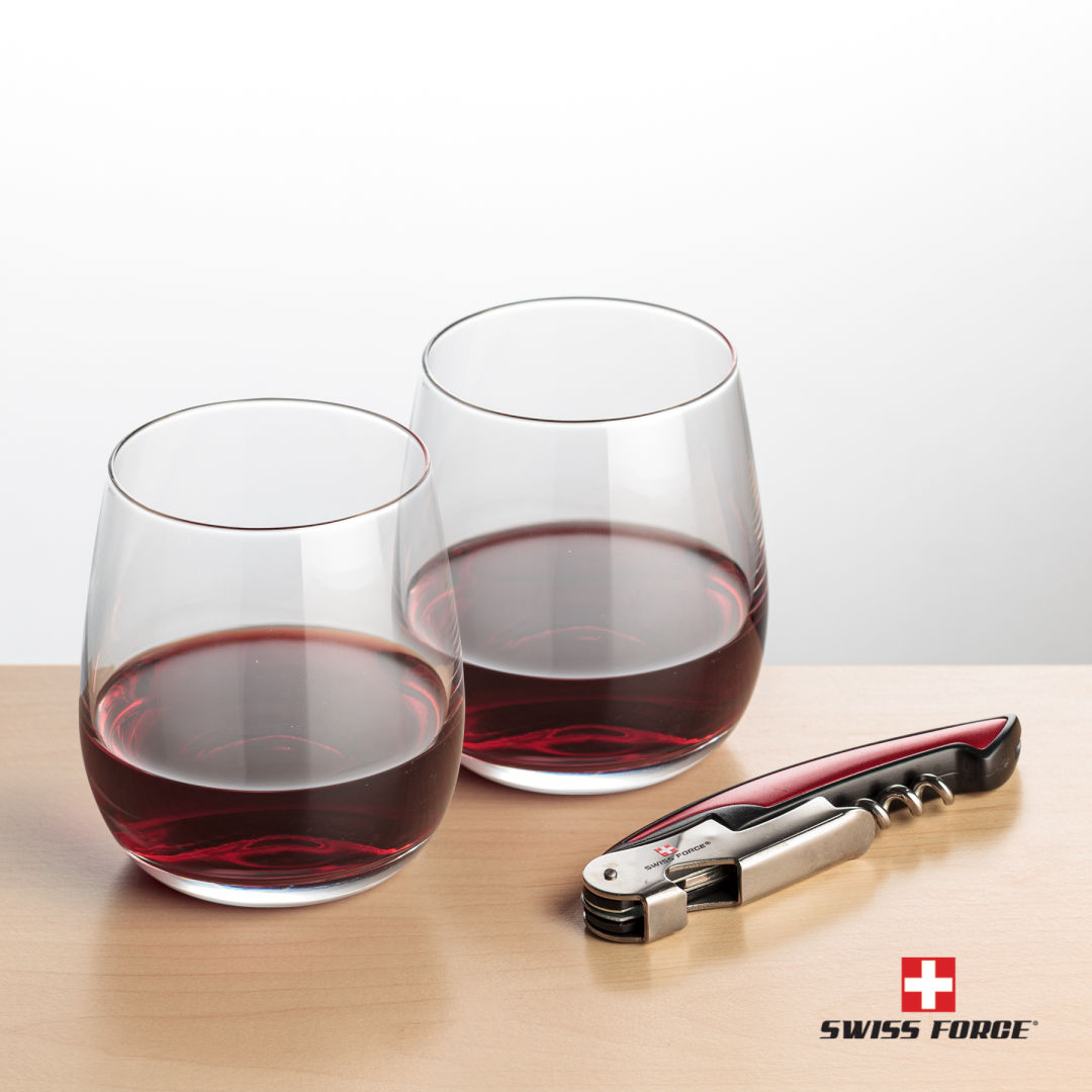 Swiss Force® Opener & Crestview Stemless Wine 9