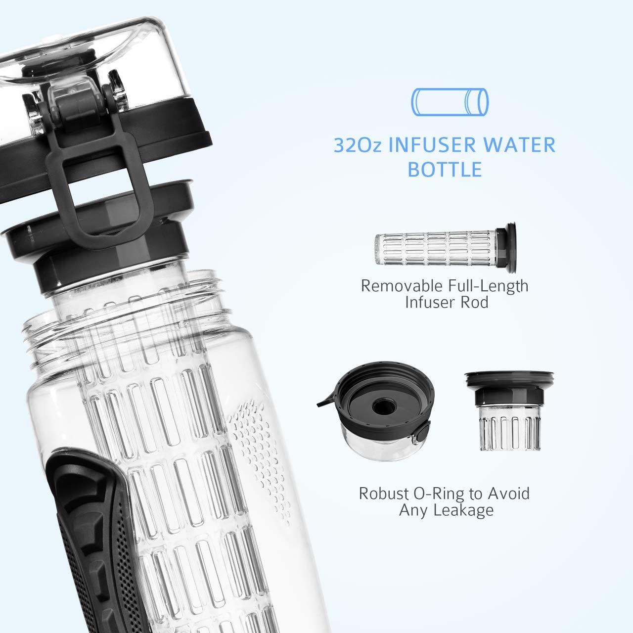 32 OZ Sport Fruit Infuser Water Bottle 9