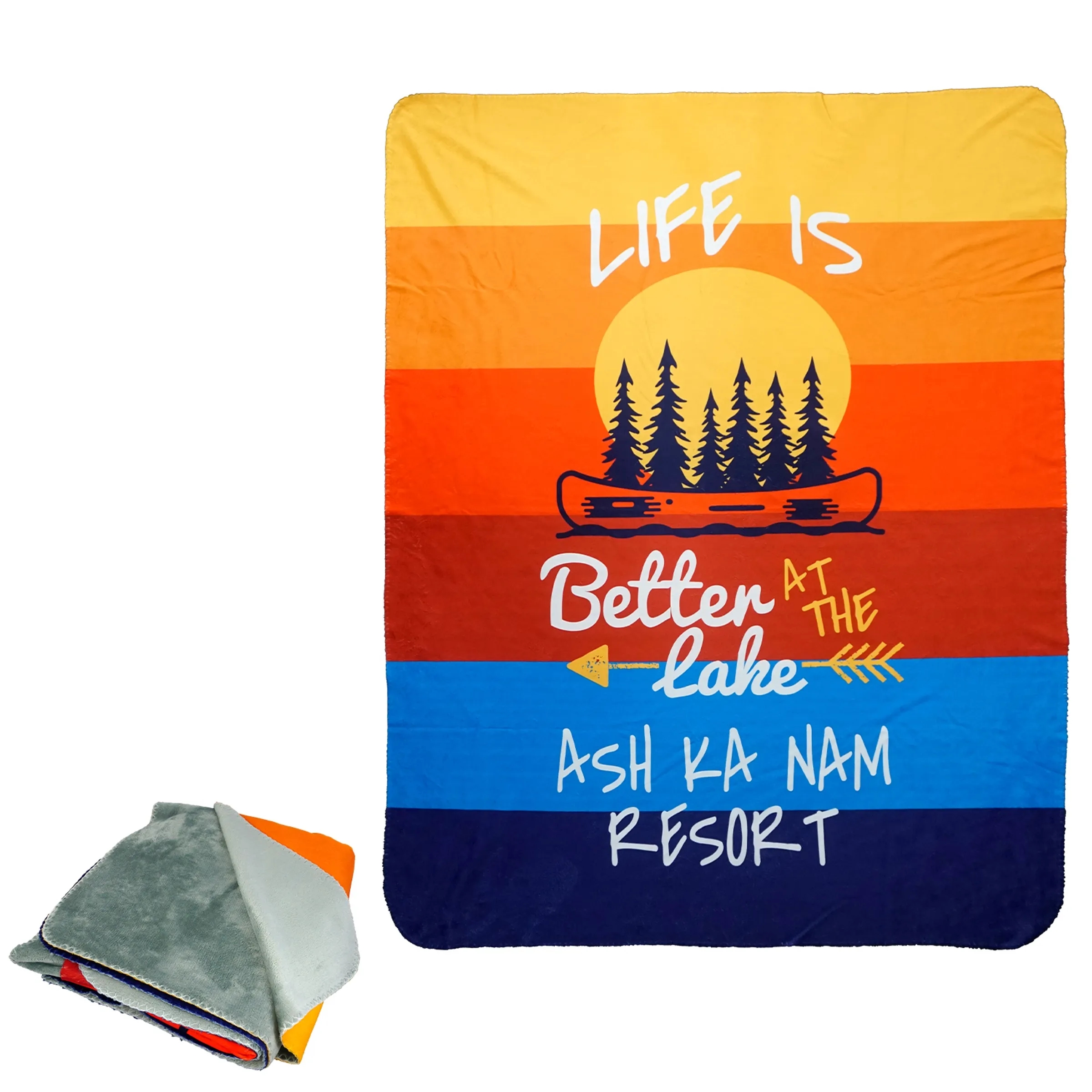 Full Color Velvety Recycled Plush Blanket