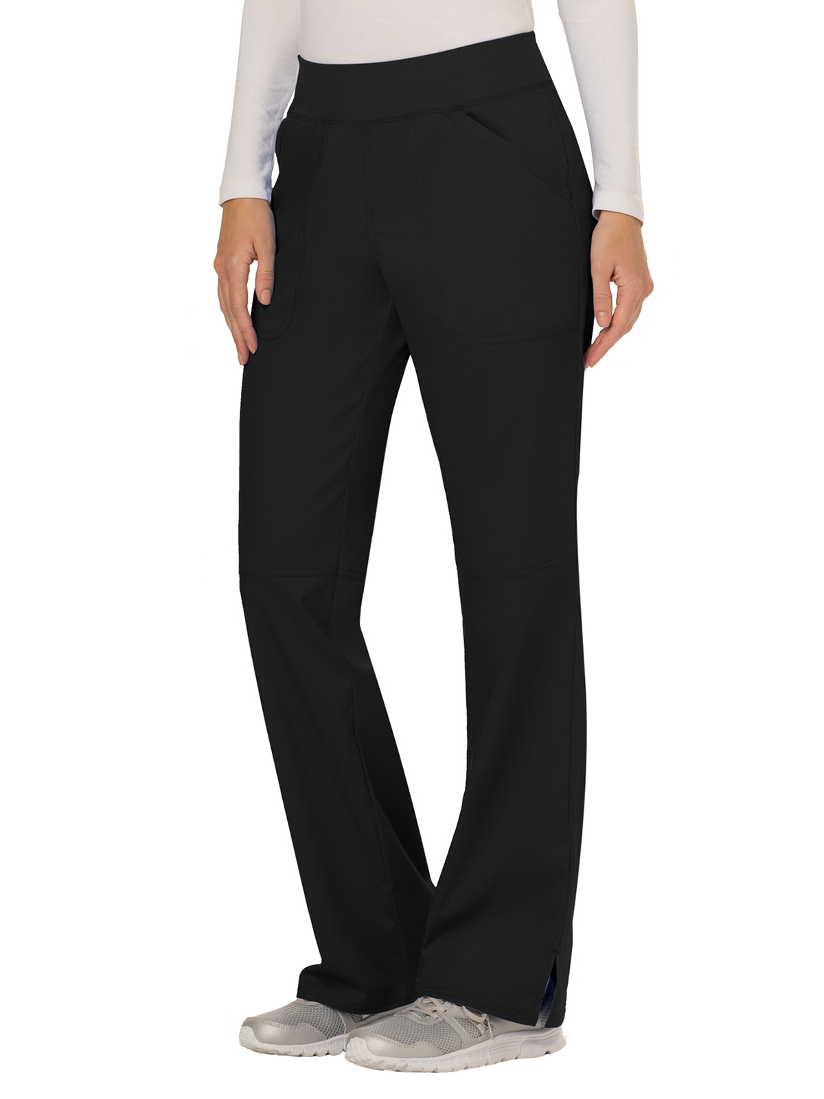 Cherokee - Workwear Revolution - Women's 4-Pocket Mid Rise Straight Leg Pull-on Pant 8