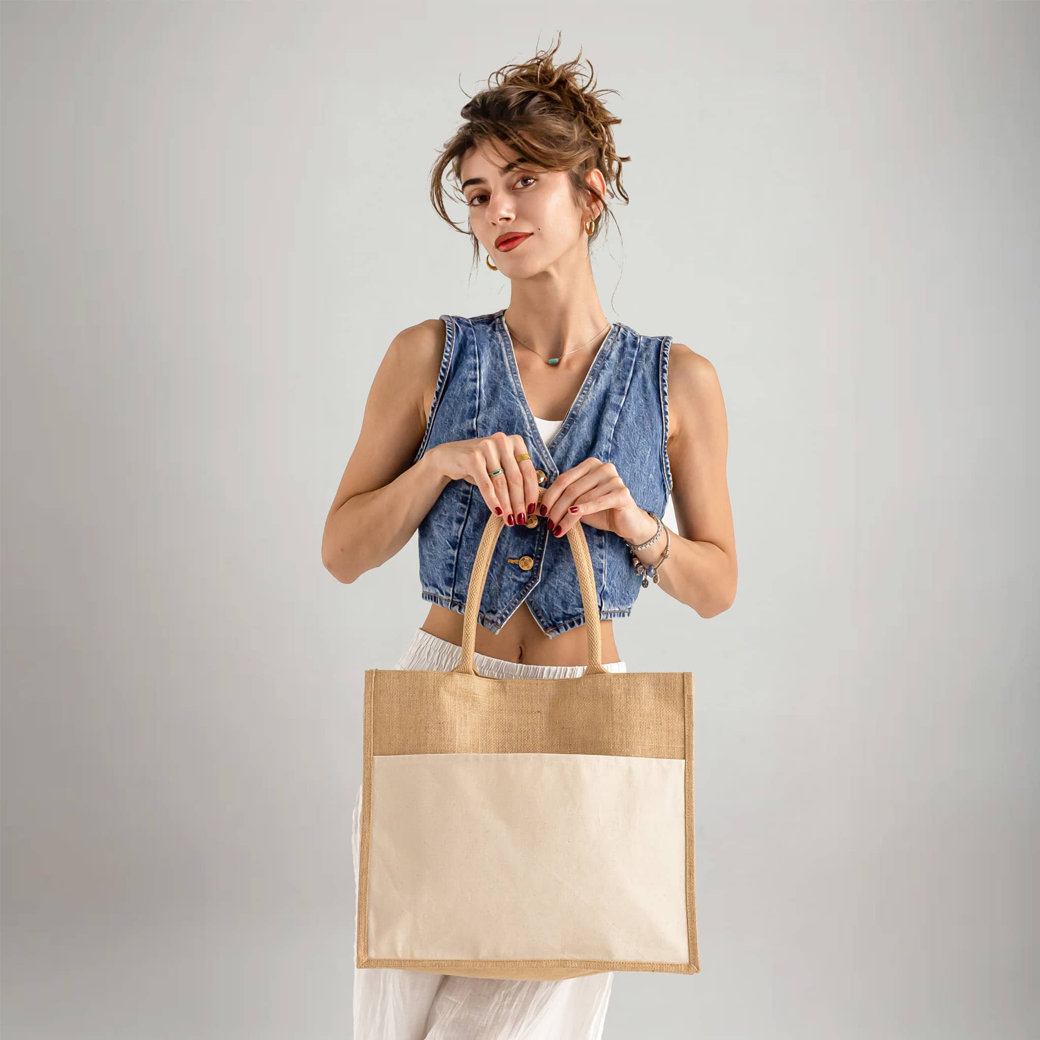 Large Easy-Print Jute Bag 2