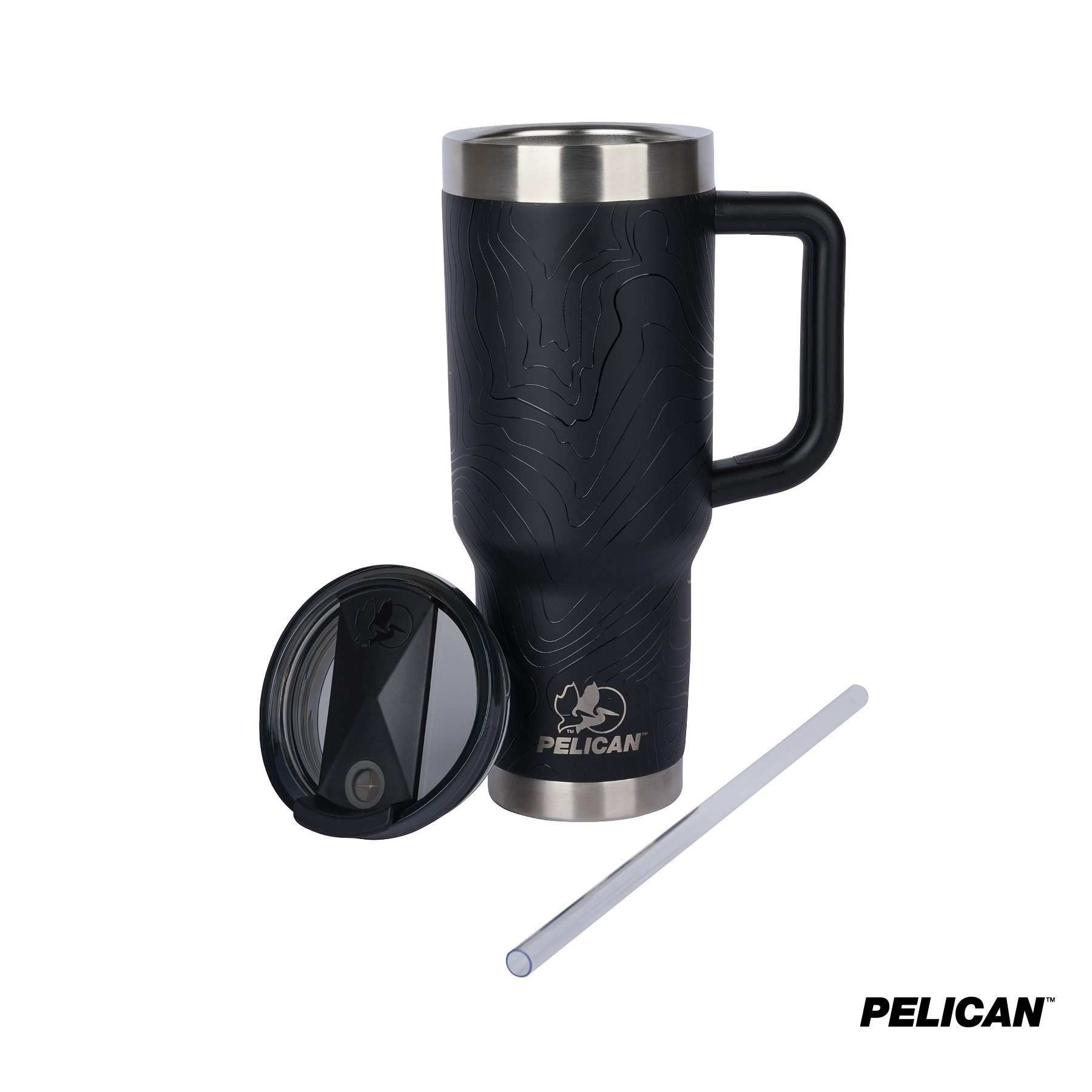 Pelican Porter™ 40 oz. Topographical Recycled Double Wall Stainless Steel Travel Tumbler 18