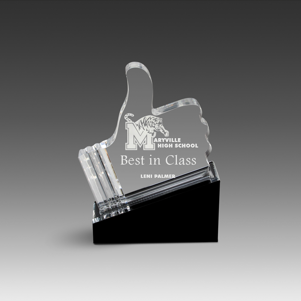 Thumbs Up Award (4"x5-3/8"x1") 2