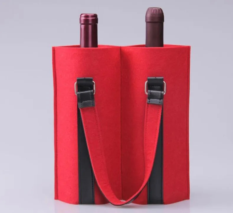 Red wine double handbag shockproof protective cover gift bag 6