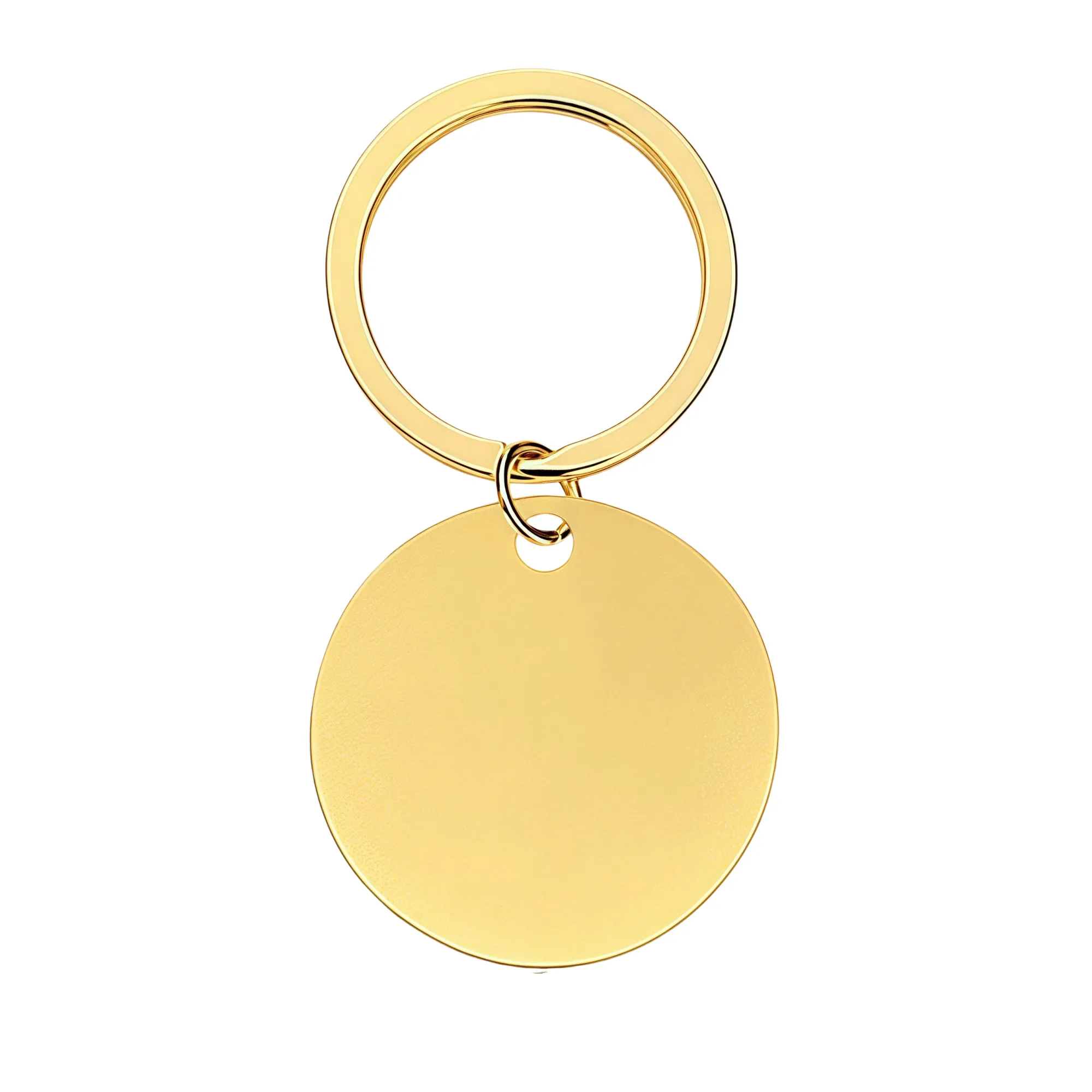 Steel Stainless Blank Tags Stamping Round Keychain 8