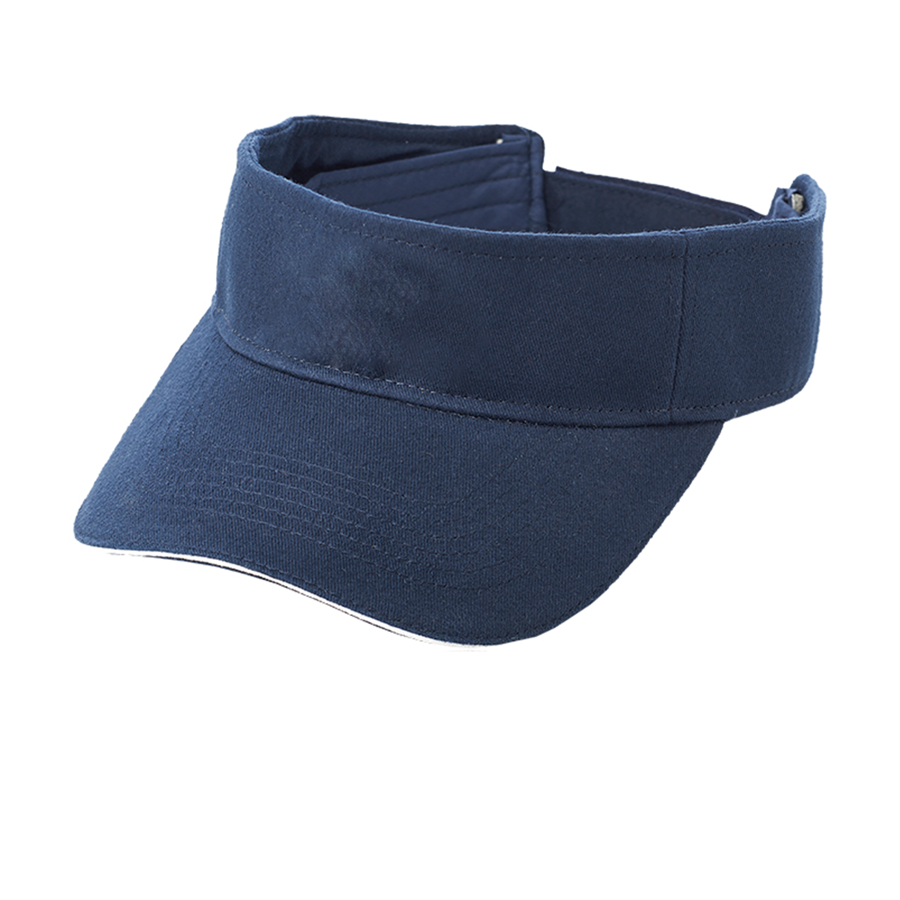 Solid Color Brushed Cotton Visor with Sweatband 5