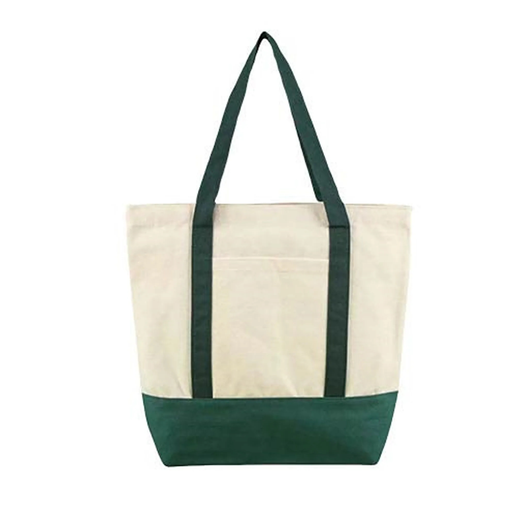 Canvas Tote with External Pocket, custom tote bag with logo imprint 3