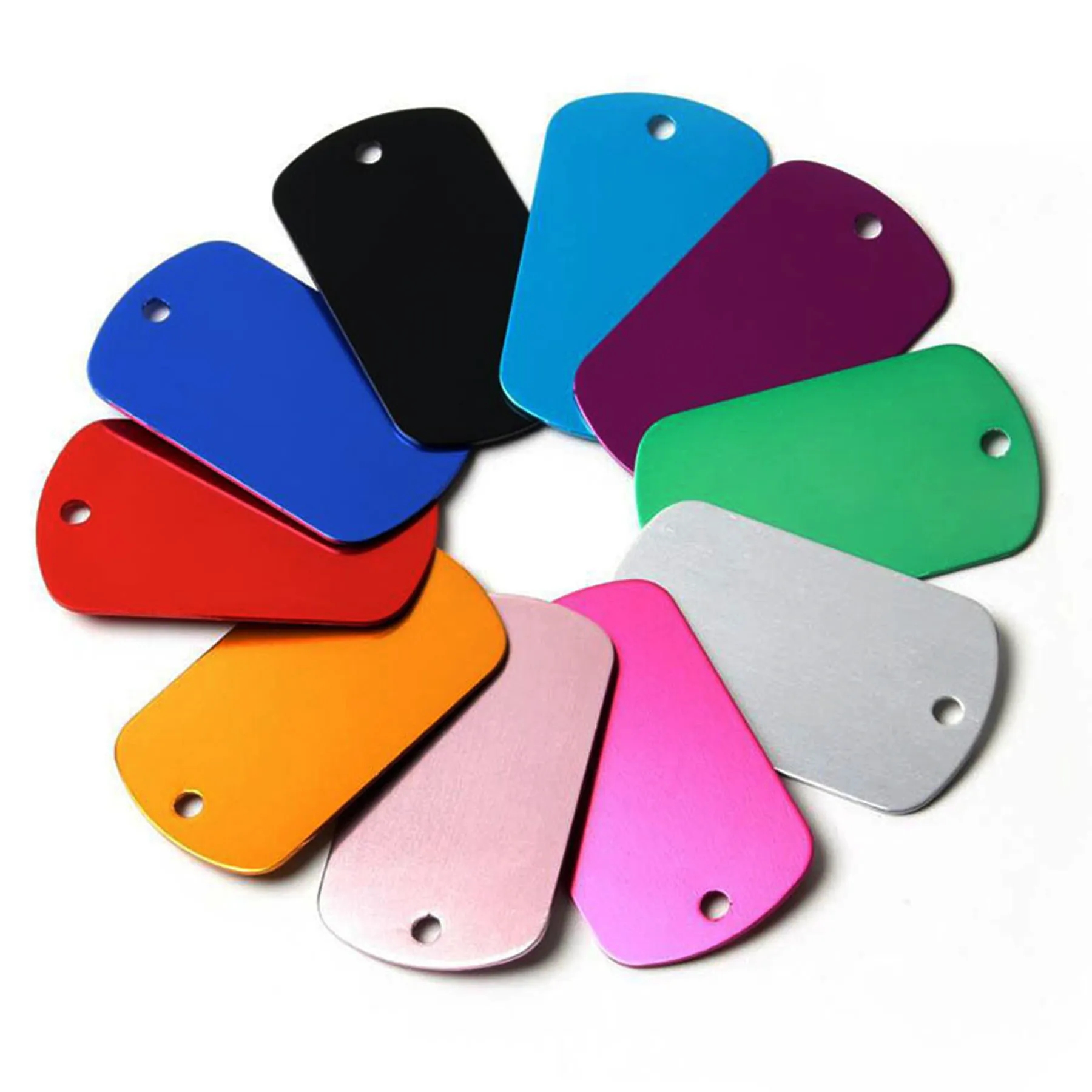 Aluminum Rectangle Blank Tags 4