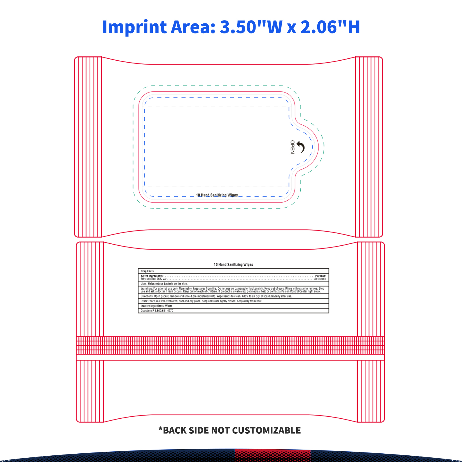Algernon Sanitizing Hand Wipes Travel Pack 3
