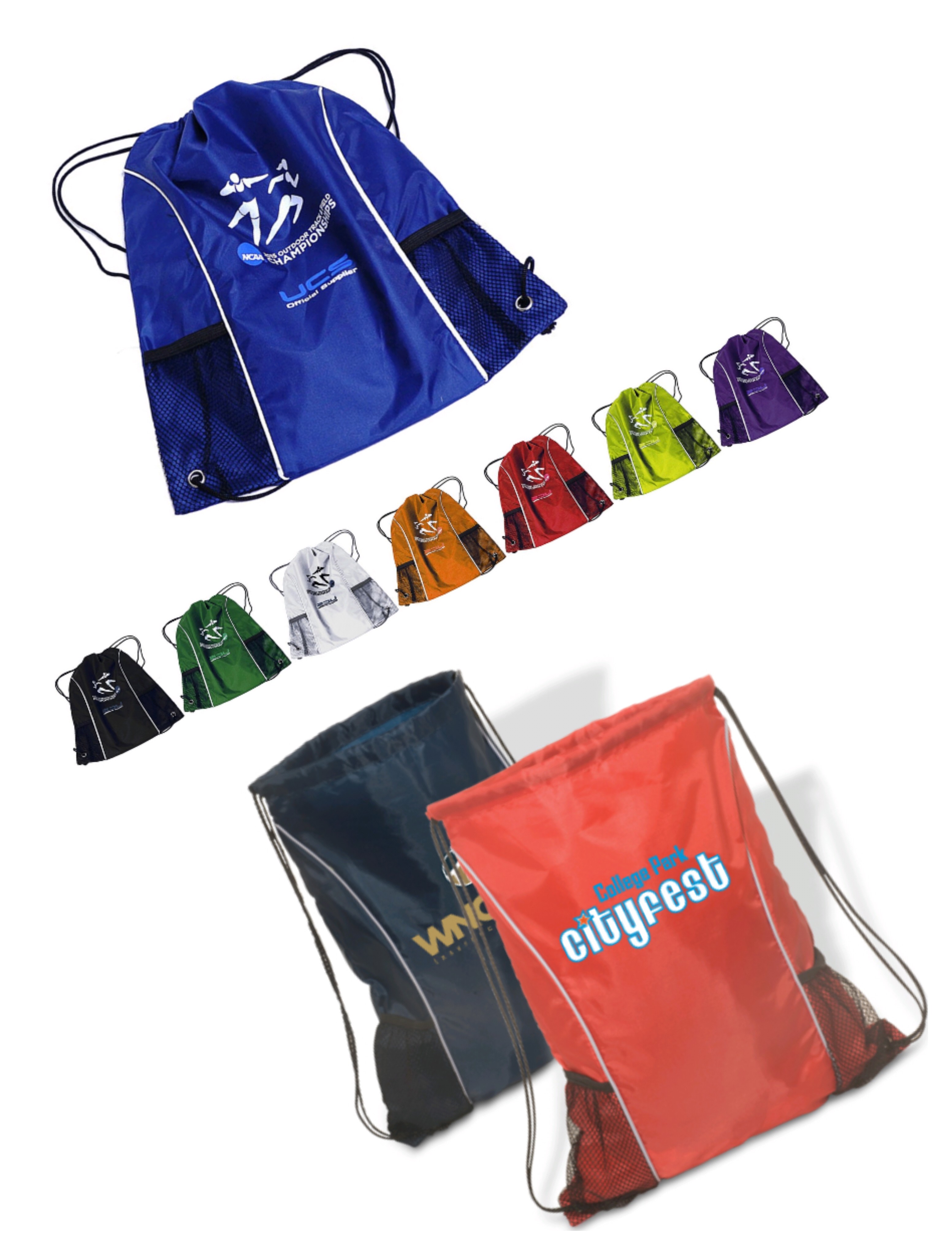 Dual Pockets Drawstring Backpack 2