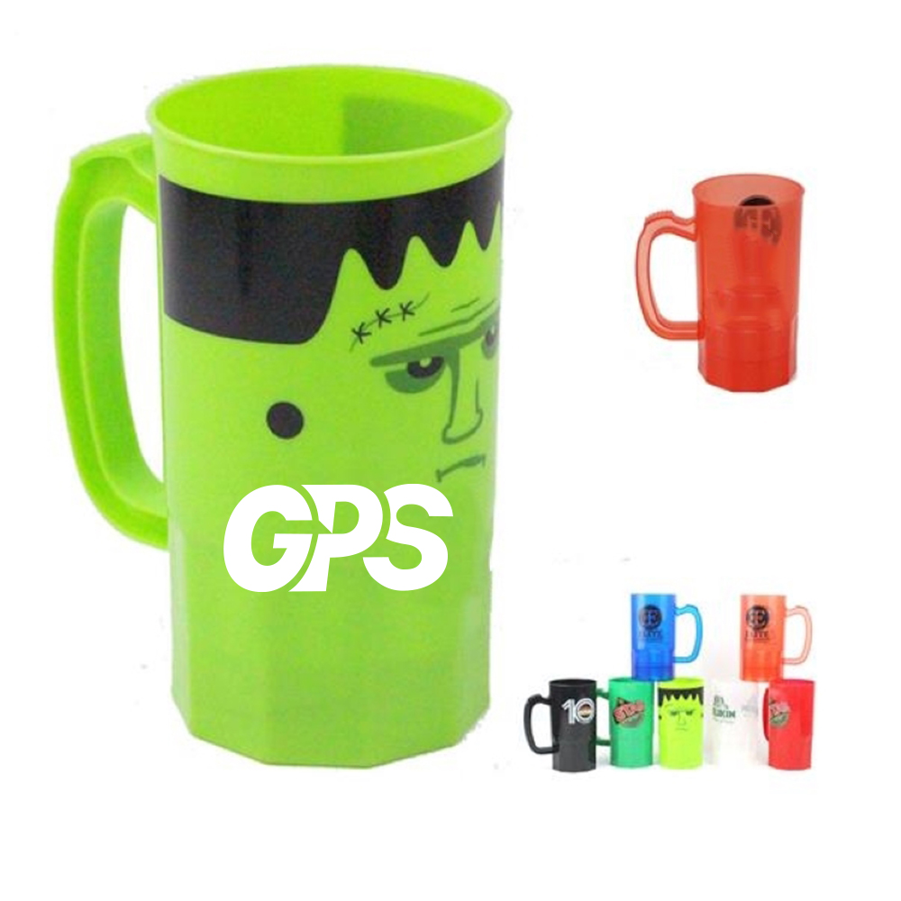 Cartoon Plastic Beer Mugs with Handle