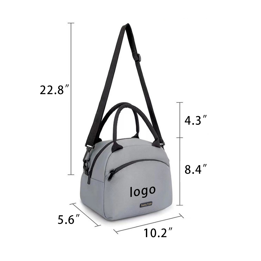 A waterproof and oil-proof Oxford cloth lunch box bag that can be carried on one shoulder or by hand 2