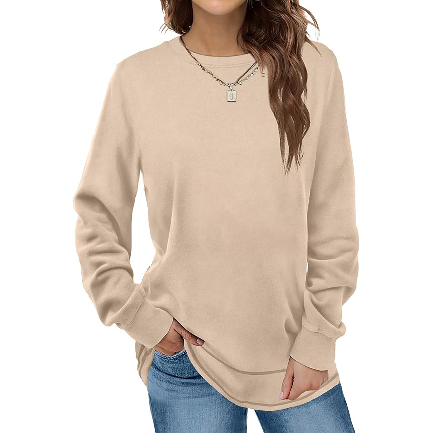 Women's Round Neck Long Sleeve Shirt 31