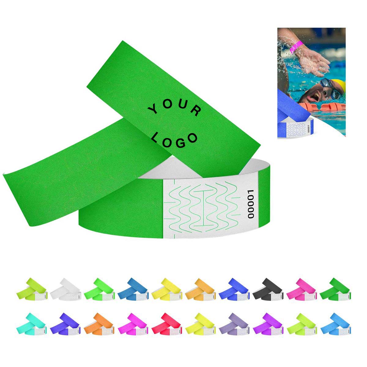 Lightweight Tyvek Wristband with Adhesive Closure 7