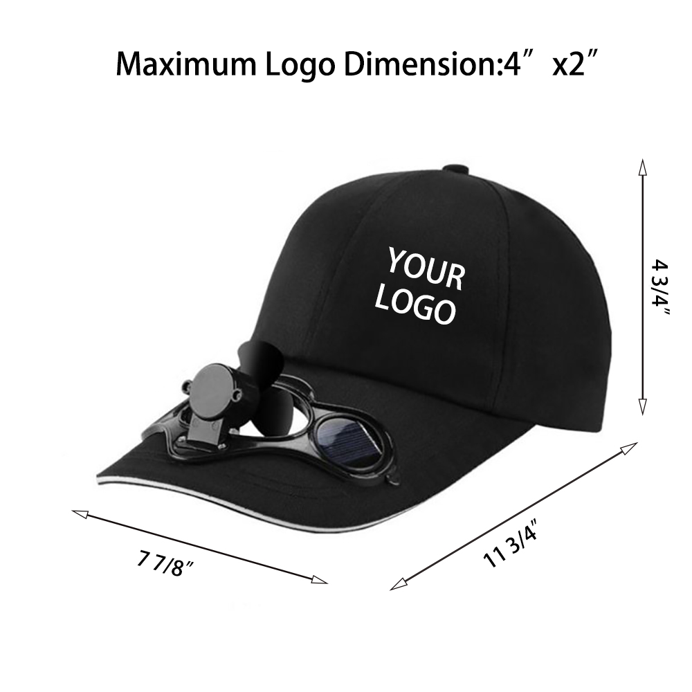 Solar Power Cooling Fan Baseball Cap 1