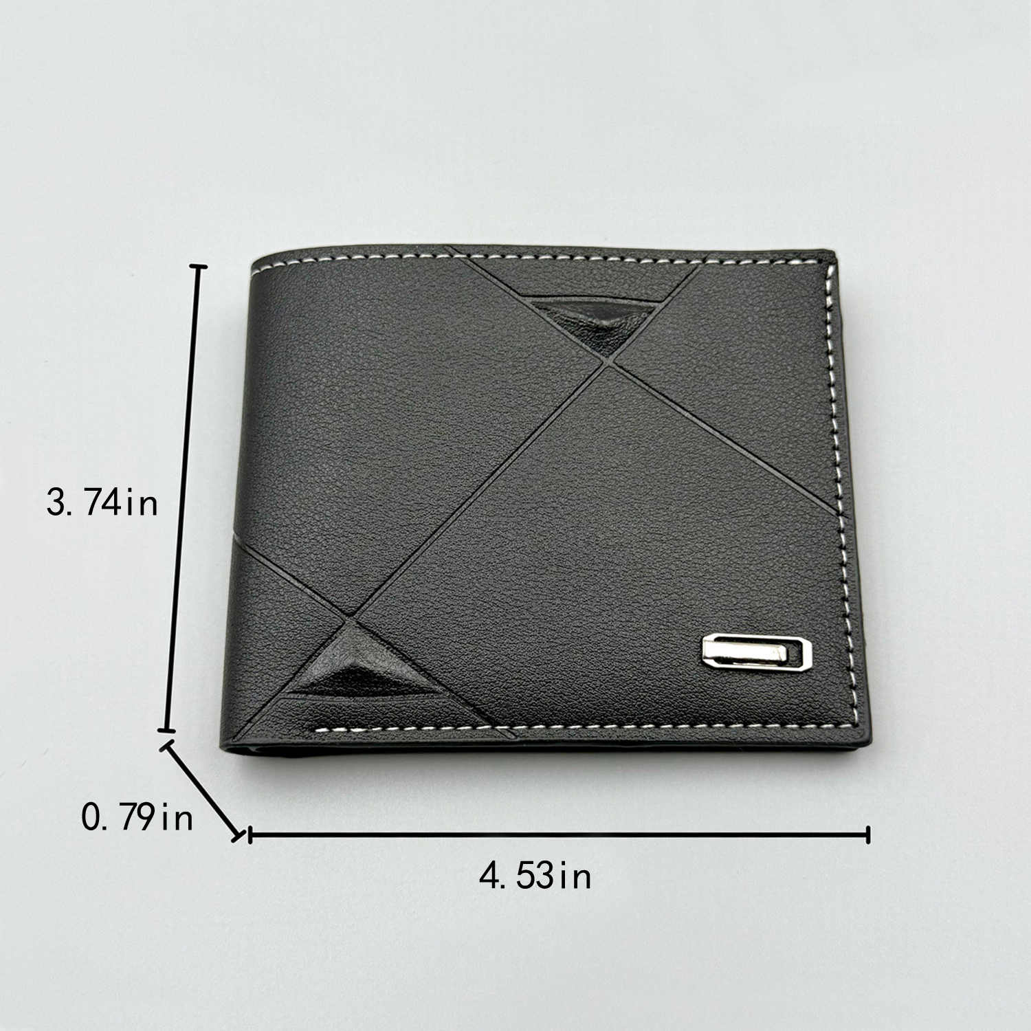 Large Capacity Ultra Thin PU Bifold Wallet 6