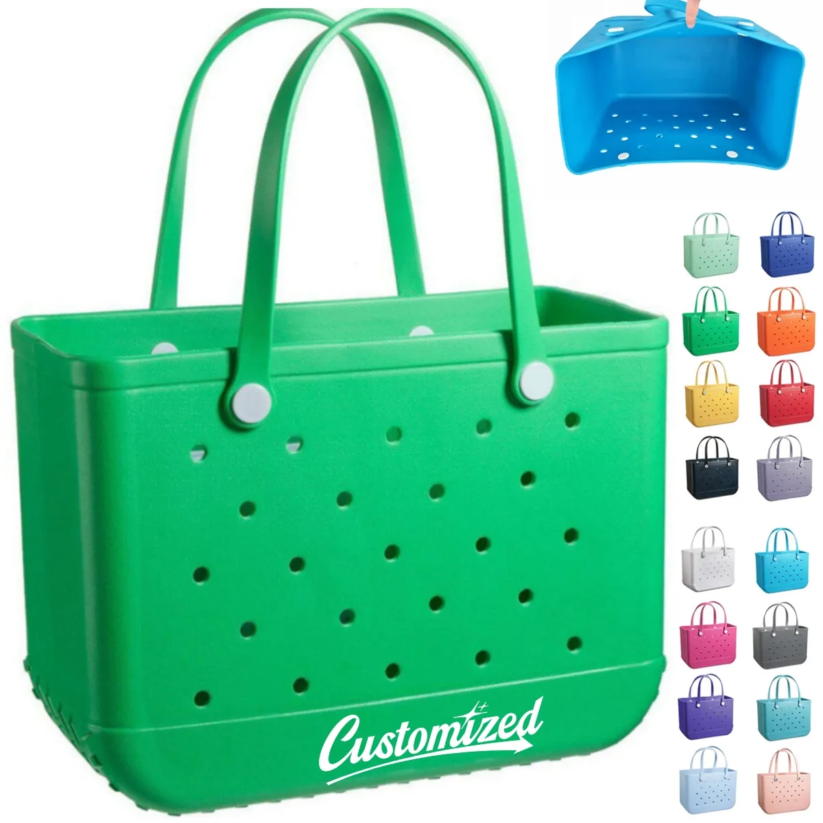 Large Capacity EVA Perforated Beach Tote Bag With Handles 6