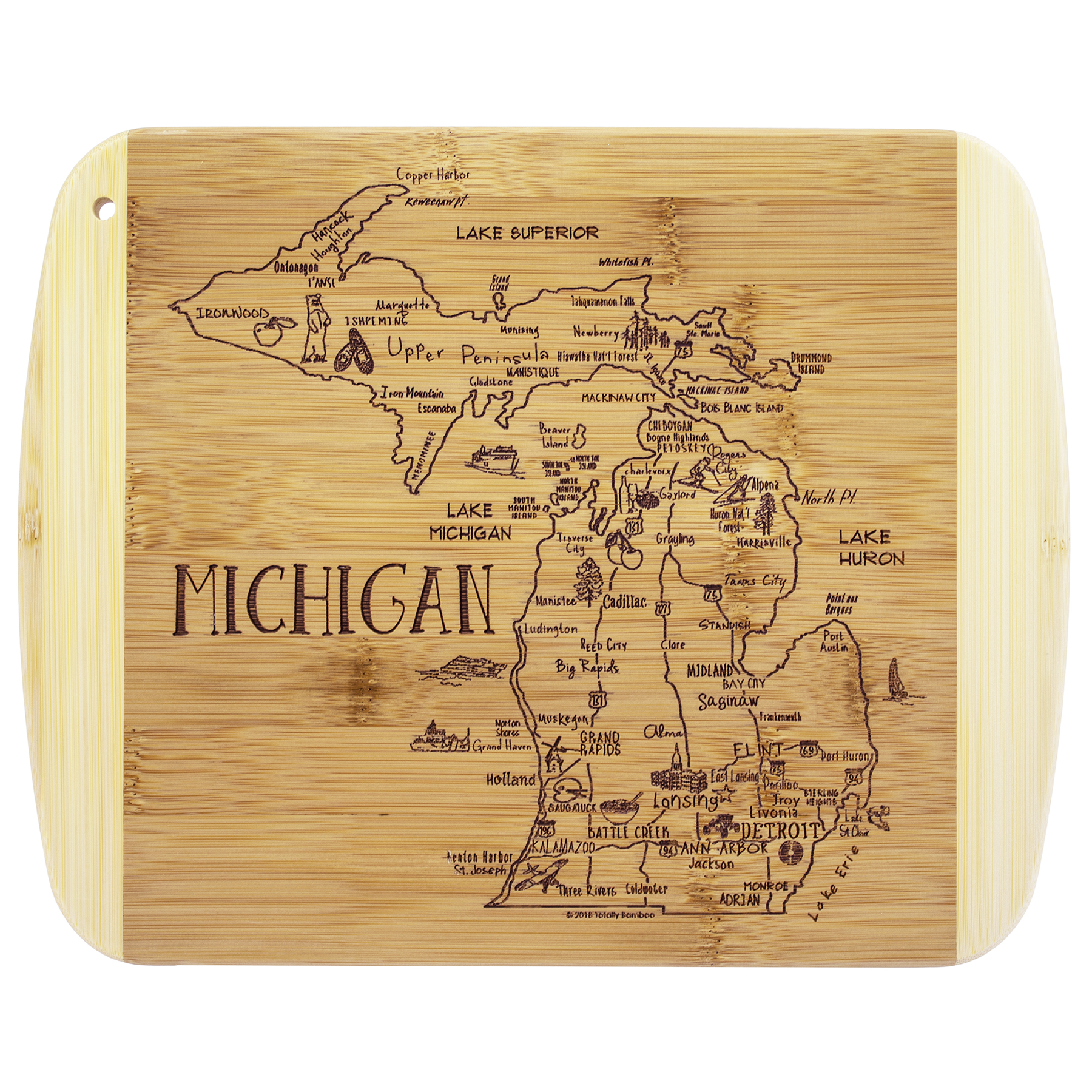 A Slice of Life Michigan Serving & Cutting Board 6