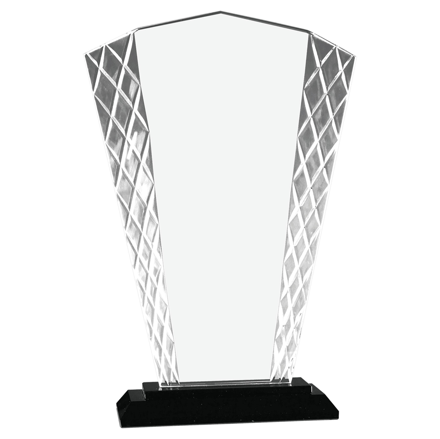9 1/2" Fan Accent Glass on Black Base 2