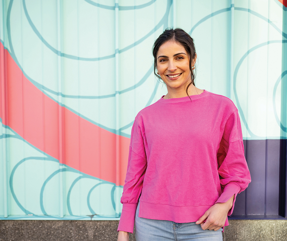 Women's Camden Spliced Crew Neck Sweatshirt 99