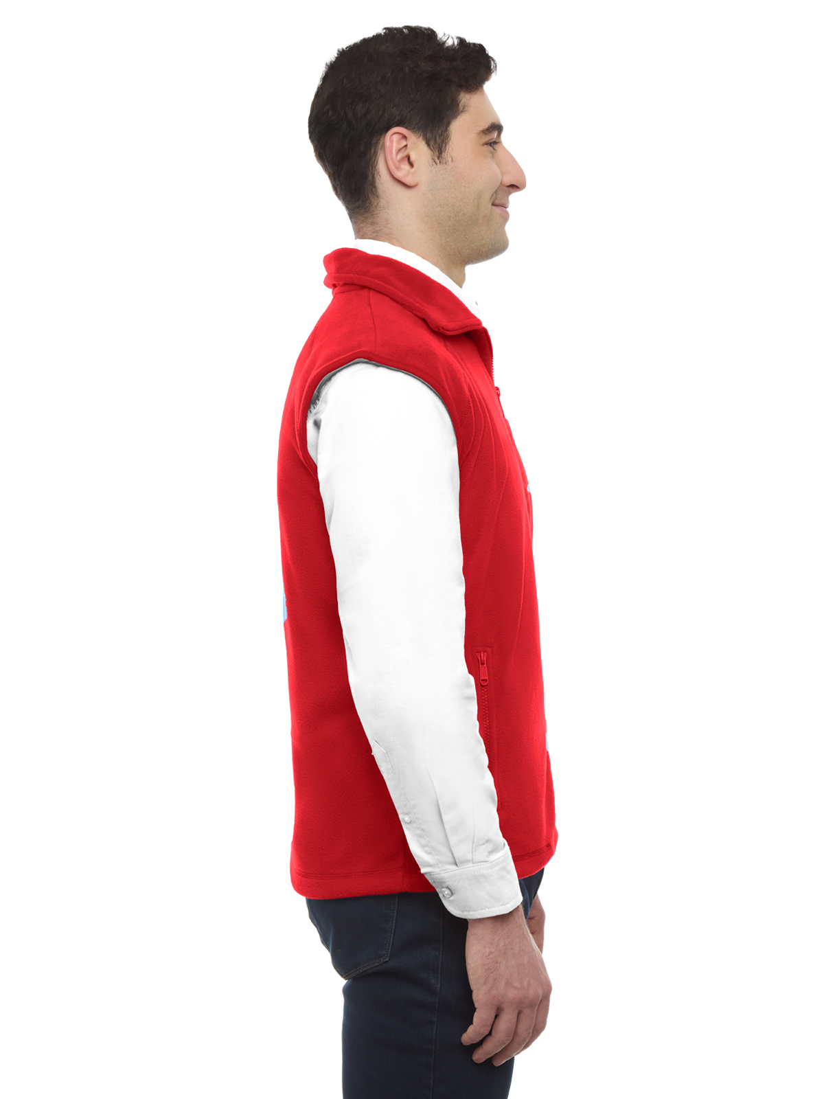 Blue Generation - Unisex 2-Pocket Micro Fleece Zip Front Vest 18