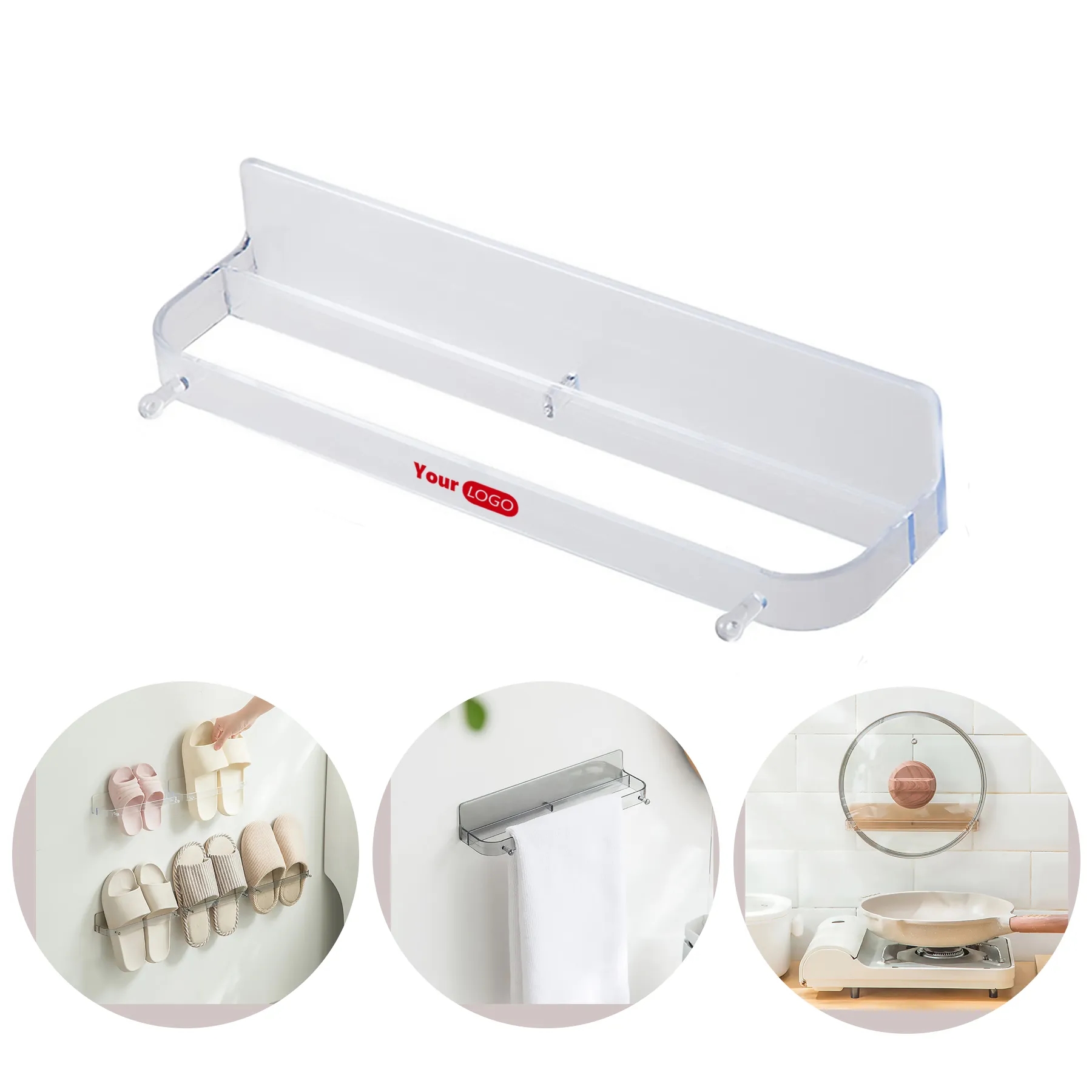 Plastic Bathroom Non Perforated Slipper Rack 3