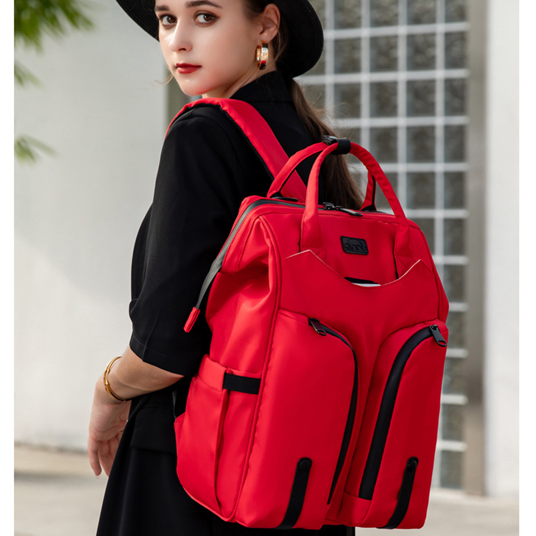 Oxford Water Resistant Travel Laptop Mommy Backpack 1