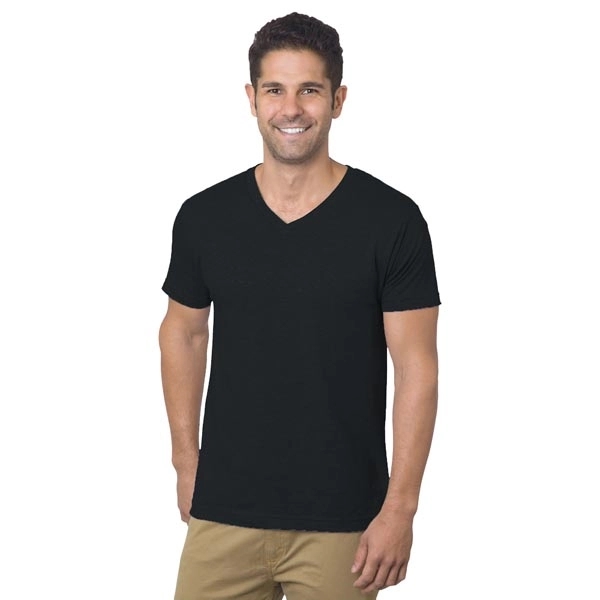 Unisex Fine Jersey V-Neck T-Shirt 2