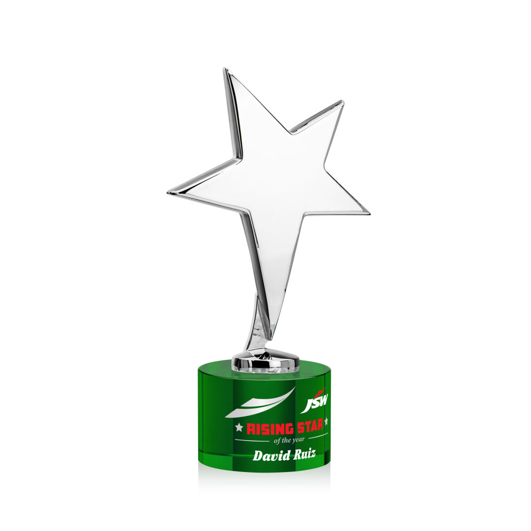 Tuscany Chrome Star VividPrint™ Award on Marvel Base - Green