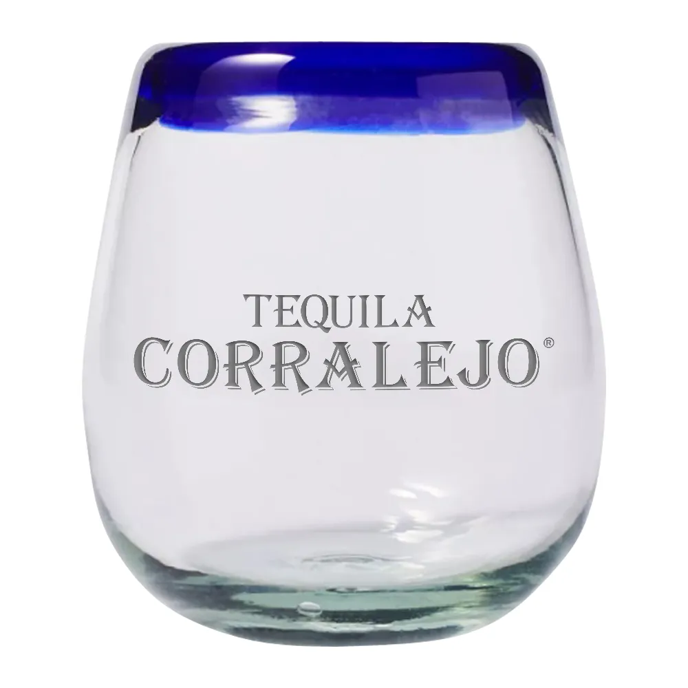 Handblown Mexican Stemless Wine Glass 4