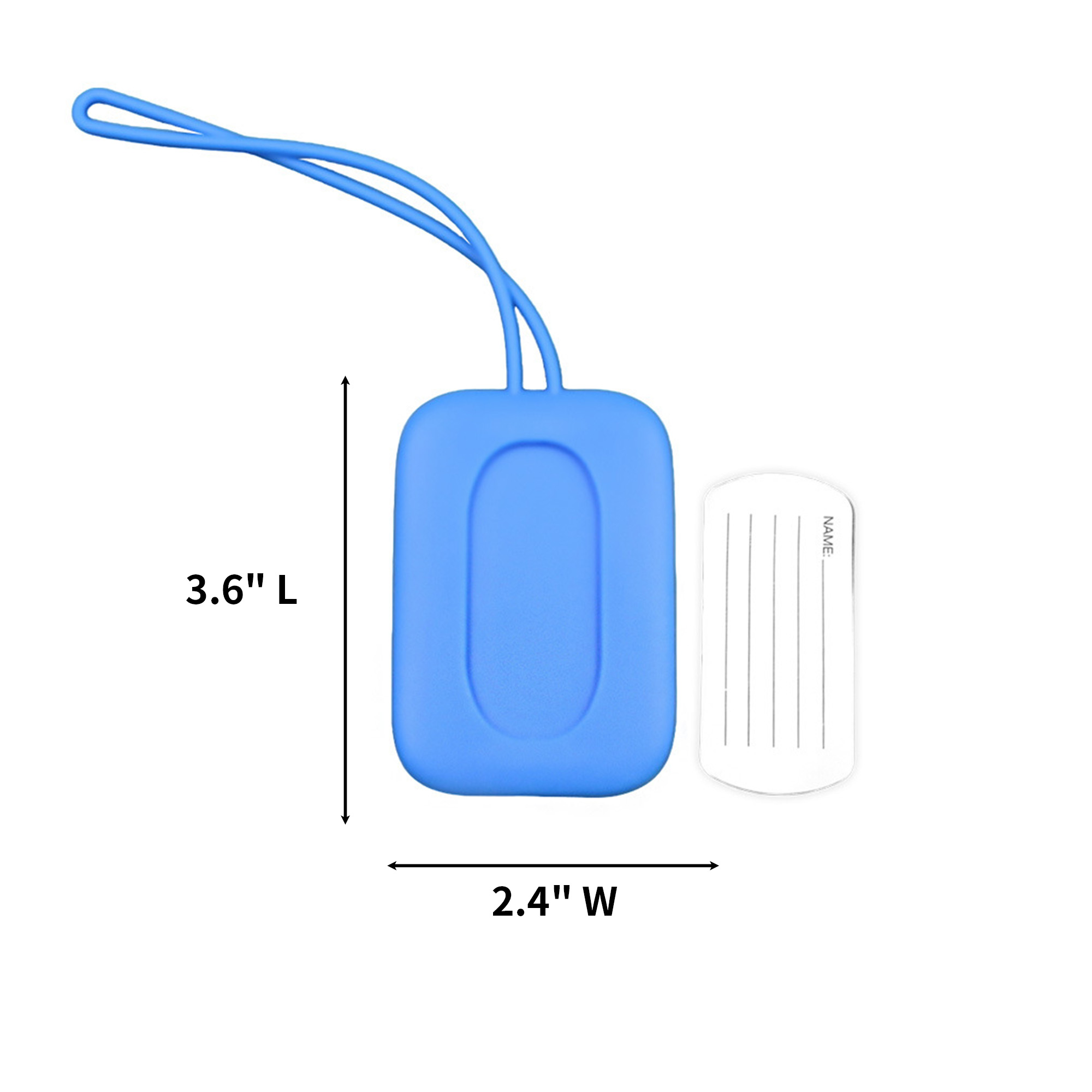 Rectangular Travel Identification Label Elastic Polymer 11