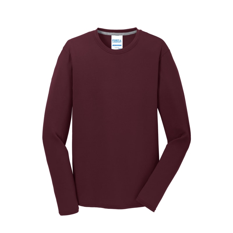 Port & Company Long Sleeve Performance Blend Tee. 76