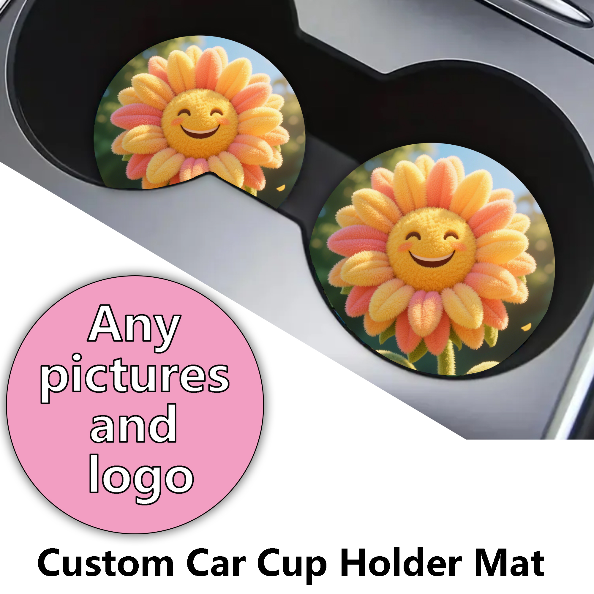 Personalized Waterproof Car Coasters 2