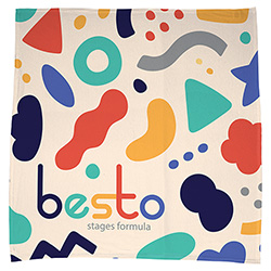 Cotton Feel Swaddle Blanket 42" x 42" 200GSM Poly/Spandex - Full Color 5