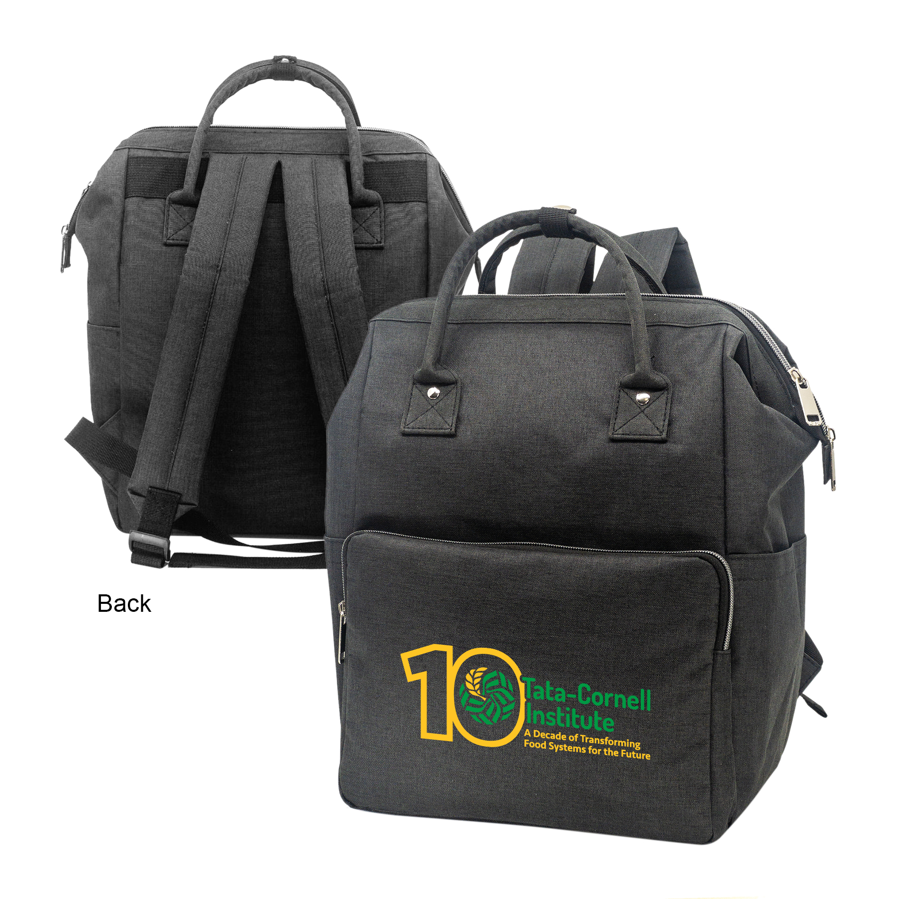 300D Wide-Mouth Heathered Cooler Backpack 4