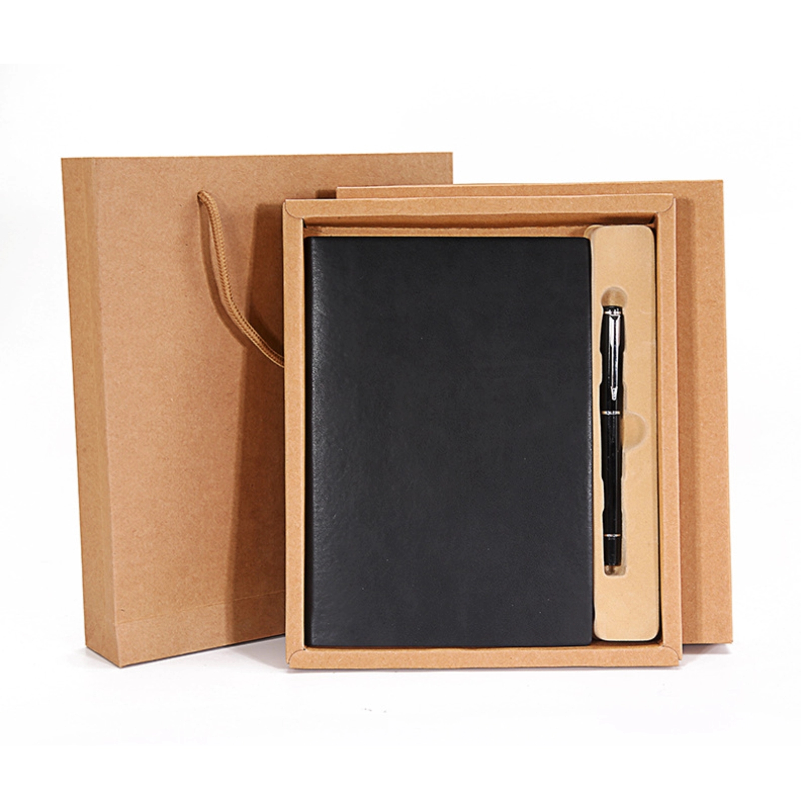 Soft Leather Notebook Set Gift Box With Pen 3