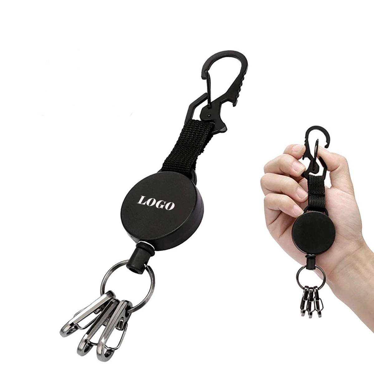 Retractable Keychain Carabiner Key Holders 2