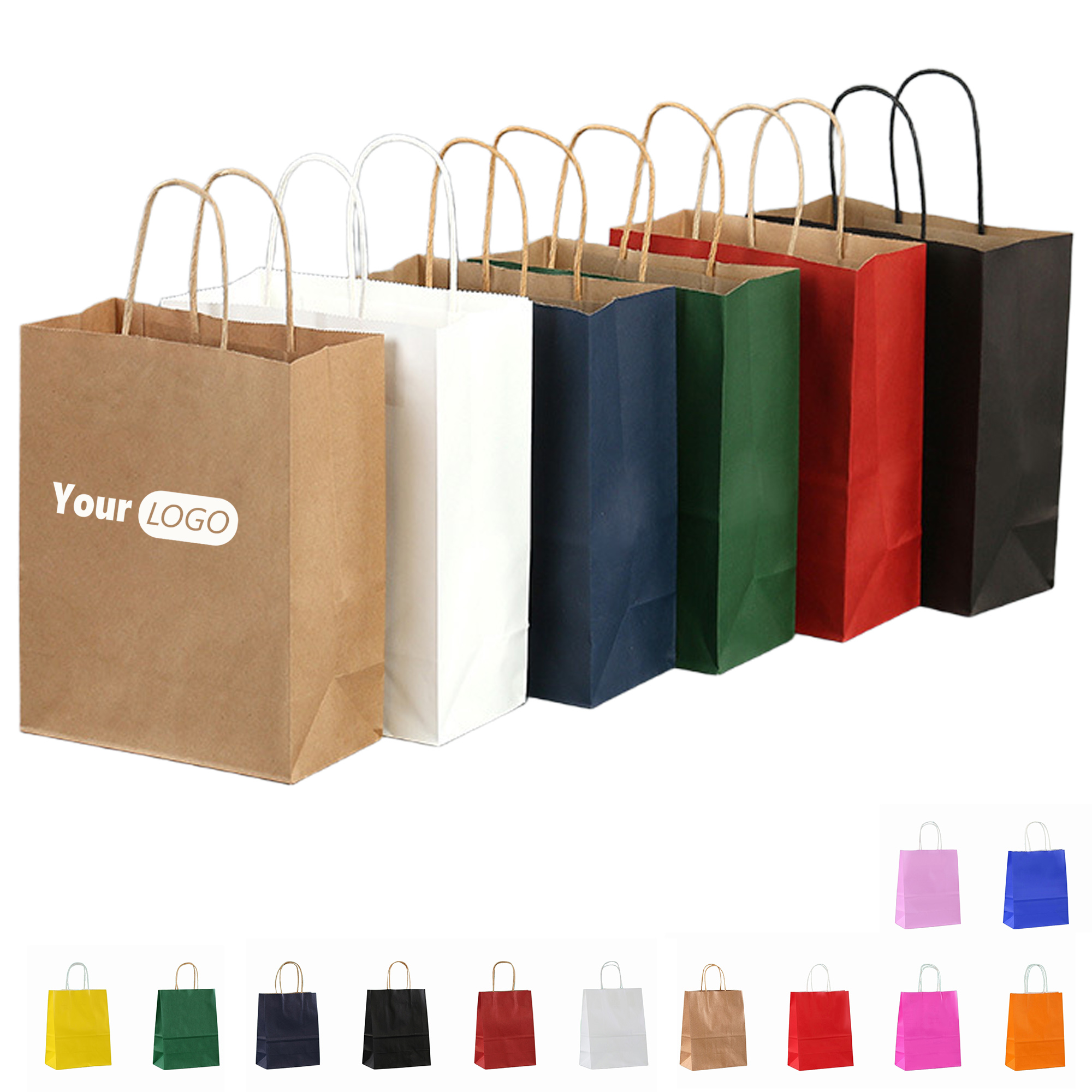 Handle Party Kraft Paper Bag Available in Colors 2