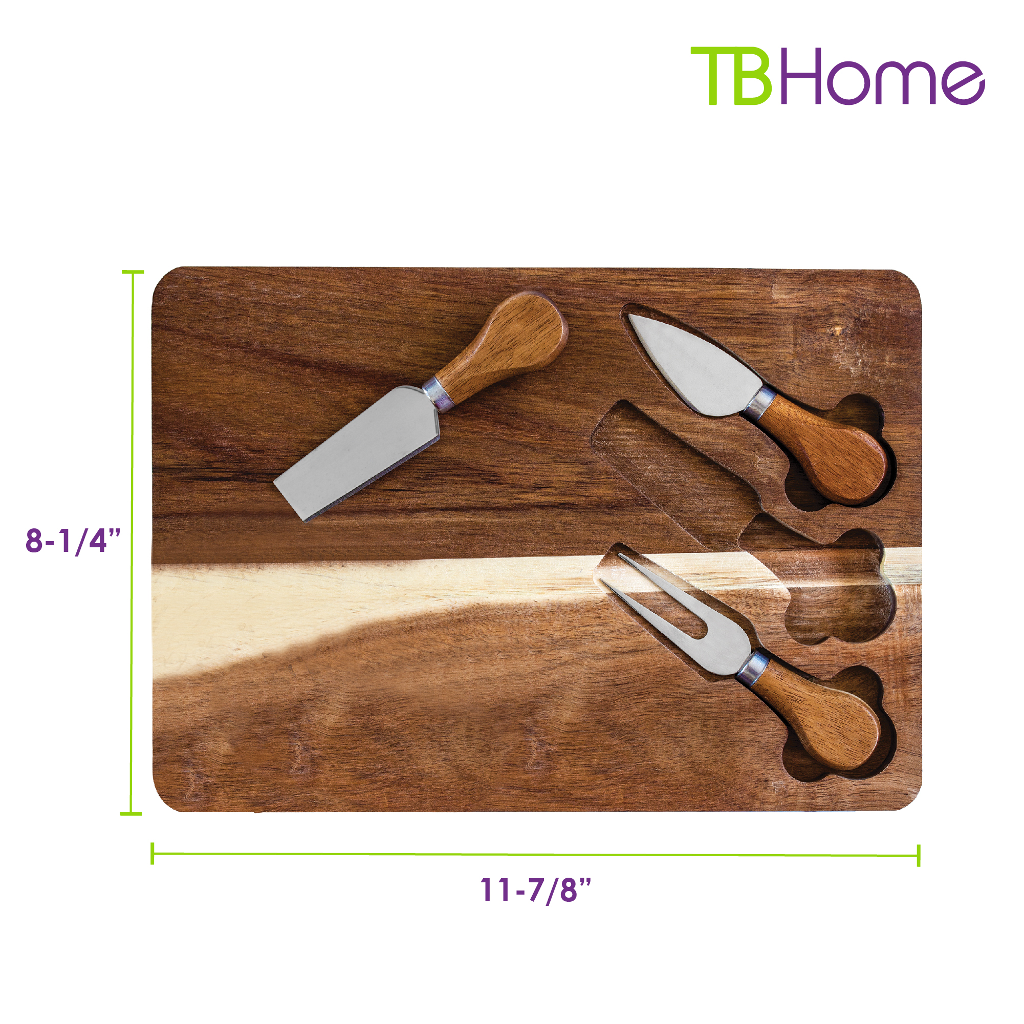 Acacia Cheese Serving Set 3
