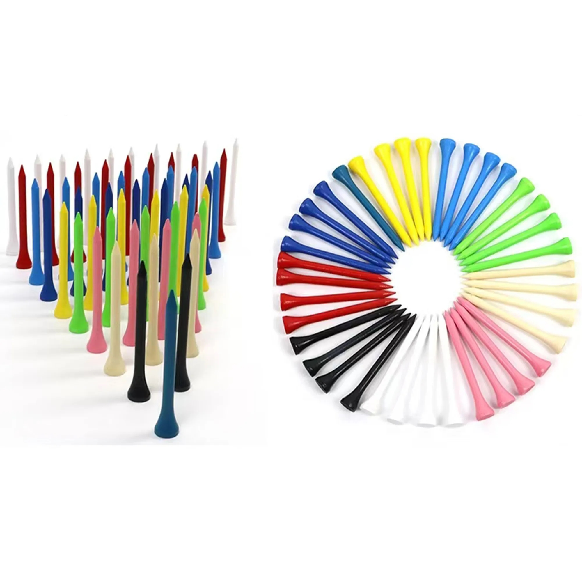Multi-Color Wooden Golf Tees With Customizable Logo 2