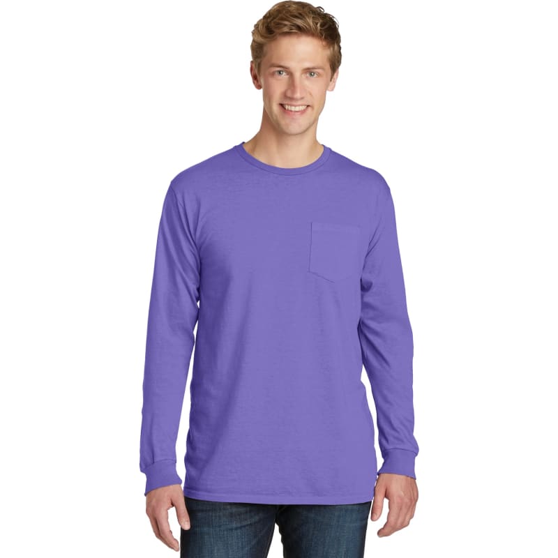 Port & Company Beach Wash Garment-Dyed Long Sleeve Pocket Tee 78
