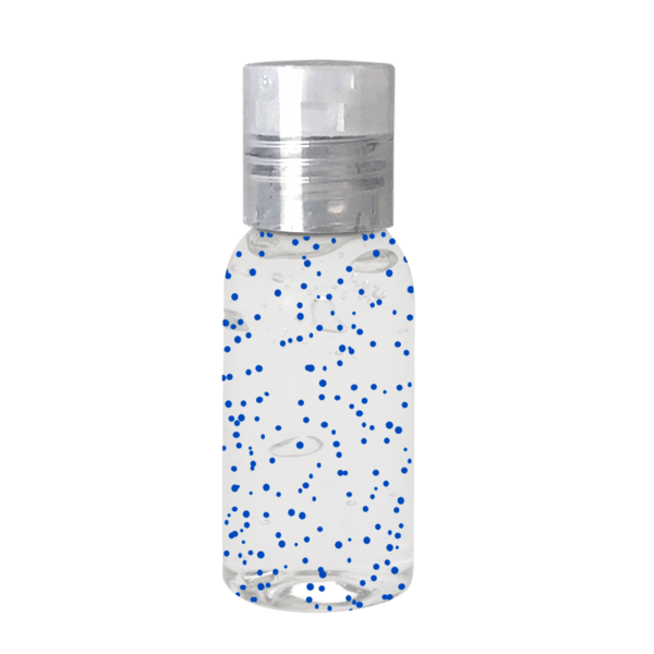 1 oz Single Color Moisture Bead Sanitizer in Clear Round Bottle 2