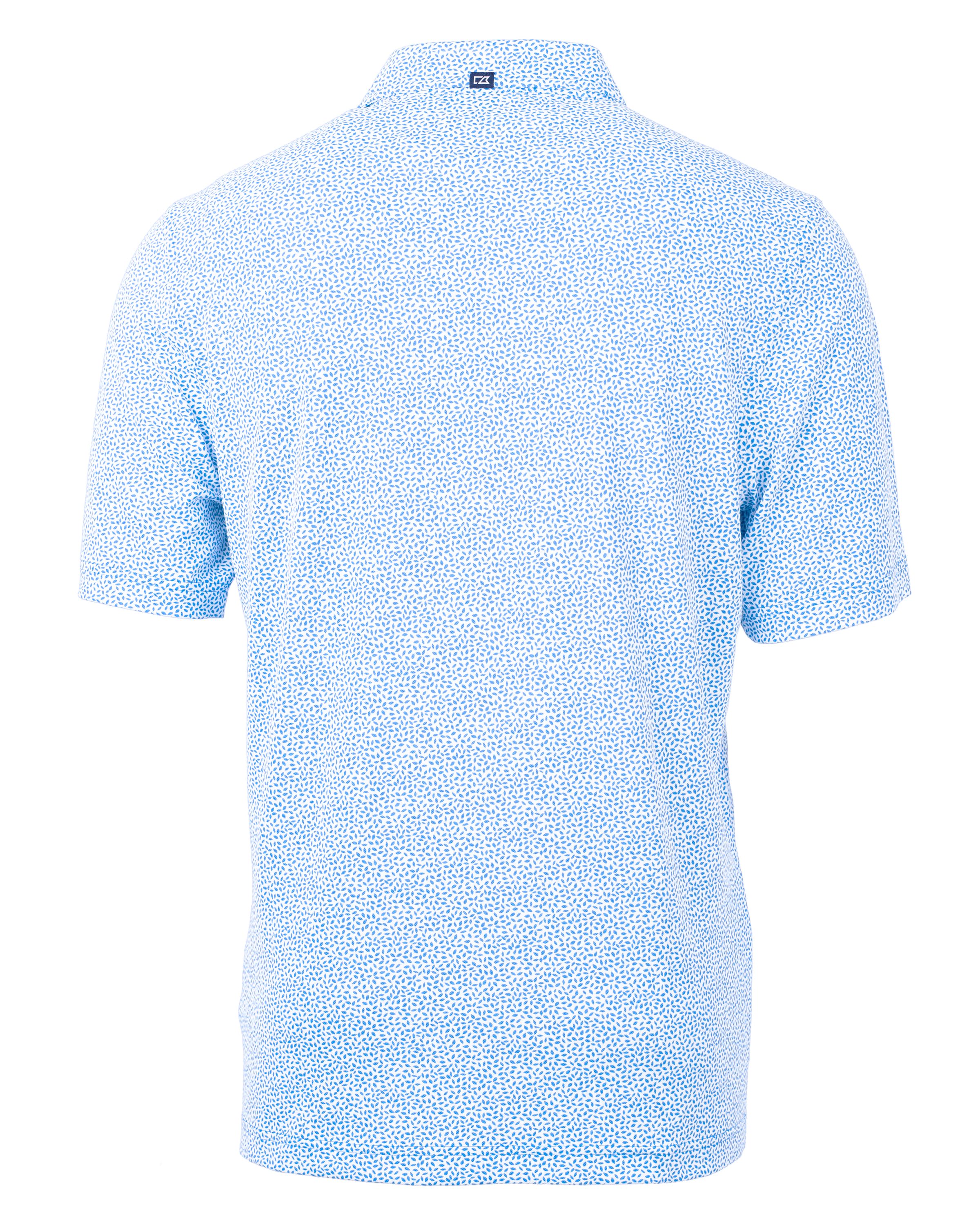 Virtue Eco Pique Botanical Print Recycled Mens Polo