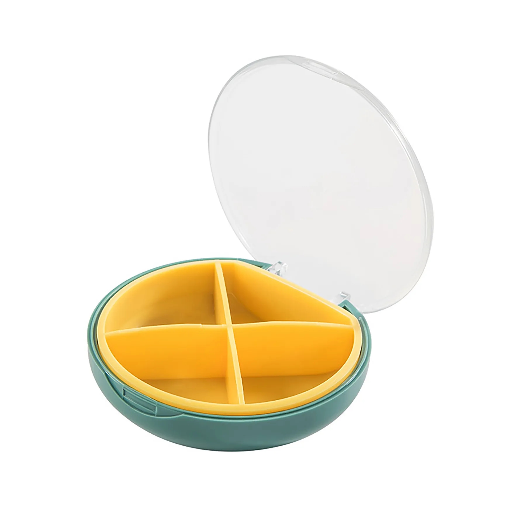 4 Compartments Travel Pill Organizer Portable Tablet Case 2