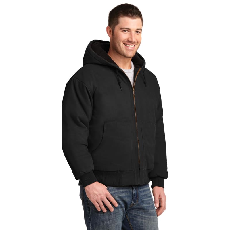 CornerStone Washed Duck Cloth Insulated Hooded Work Jacket. 2