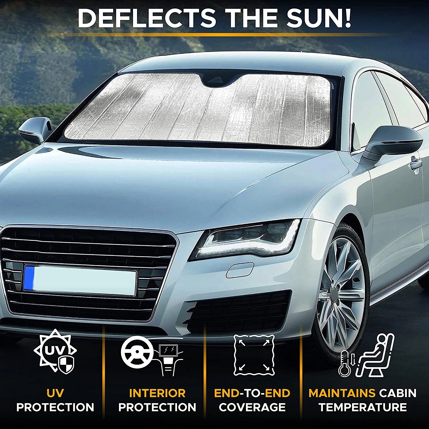 Foldable Car Sunshade Front Windshield Shades 3